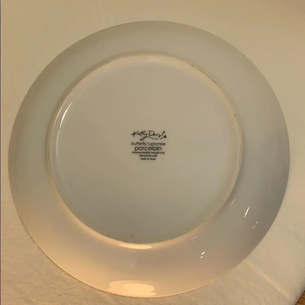 Kathy Davis Butterfly’s Promise Dream Joy Magic Heart Inspiration 4 Salad Plates